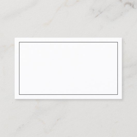 Carte De Placement Mariage Classique Noir et Blanc Intemporel (Devant)