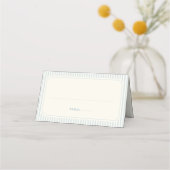 Carte De Placement Mariage Classique Rayures Bleu Clair (Devant)