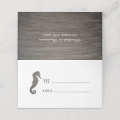 Carte De Placement Mariage Clay Seahorse Beach (Extérieur déplié)