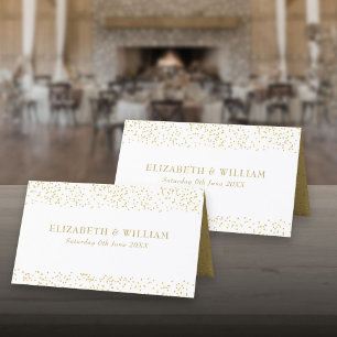 Carte De Placement Mariage Confetti Poussière d'Or