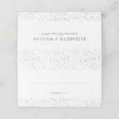 Carte De Placement Mariage Confetti Silver Stardust (Extérieur déplié)