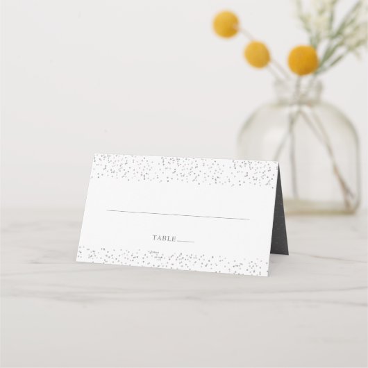 Carte De Placement Mariage Confetti Silver Stardust (Devant)