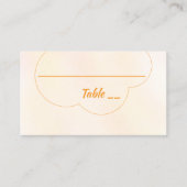 Carte De Placement Mariage Coucher de Soleil Orange (Devant)