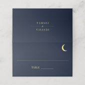 Carte De Placement Mariage Crescent Céleste Classique (Extérieur déplié)