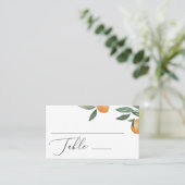 Carte De Placement Mariage d'agrumes aquarelle. Le jardin fleuri d'ét (Debout devant)