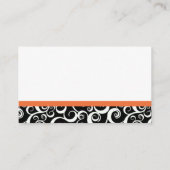 Carte De Placement Mariage Damask Fils Table Place Card en orange (Dos)