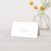 Carte De Placement Mariage d'amour noir blanc classique (Dos)