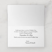 Carte De Placement Mariage d'amour noir blanc classique (Intérieur déplié)