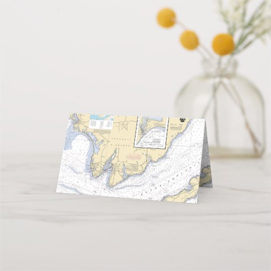 Carte De Placement Mariage d'Ancre de graphique nautique authentique (Dos)