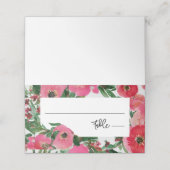 Carte De Placement Mariage d'anémone aquarelle (Extérieur déplié)