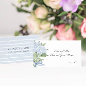 Carte De Placement Mariage d'aquarelle Blue Hydrangea