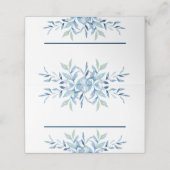 Carte De Placement Mariage d'aquarelle Blue Willow Branches (Extérieur déplié)