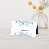 Carte De Placement Mariage d'aquarelle Blue Willow Branches (Devant)
