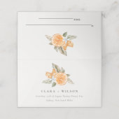 Carte De Placement Mariage d'aquarelle botanique orange minimal (Extérieur déplié)