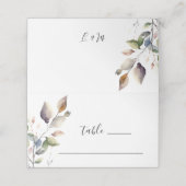 Carte De Placement Mariage d'aquarelle botanique simple (Extérieur déplié)