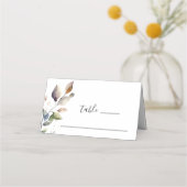 Carte De Placement Mariage d'aquarelle botanique simple (Devant)