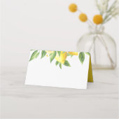 Carte De Placement Mariage d'aquarelle de citron blanc (Devant)