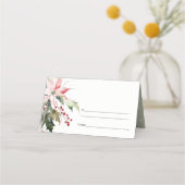 Carte De Placement Mariage d'aquarelle de la feuille de fruits de Poi (Dos)