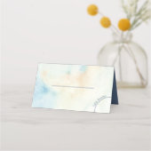 Carte De Placement Mariage d'aquarelle de Mountain Lake (Devant)