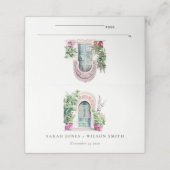 Carte De Placement Mariage d'aquarelle de porte marocaine tropicale (Extérieur déplié)