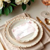 Carte De Placement Mariage d'aquarelle d'orchidée rose poussiéreux