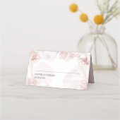 Carte De Placement Mariage d'aquarelle d'orchidée rose poussiéreux (Devant)