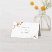 Carte De Placement Mariage d'aquarelle du Bouquet Floral (Dos)