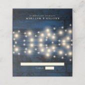 Carte De Placement Mariage d'aquarelle en bois rustique bleu marine (Extérieur déplié)