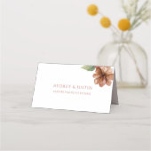 Carte De Placement Mariage d'aquarelle en terre cuite (Dos)