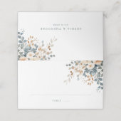 Carte De Placement Mariage d'aquarelle florale moelleuse (Extérieur déplié)