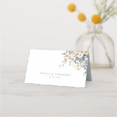 Carte De Placement Mariage d'aquarelle florale moelleuse (Dos)