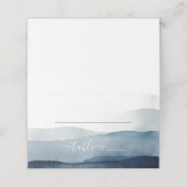 Carte De Placement Mariage d'aquarelle marine (Extérieur déplié)