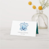 Carte De Placement Mariage d'aquarelle monogramme (Dos)