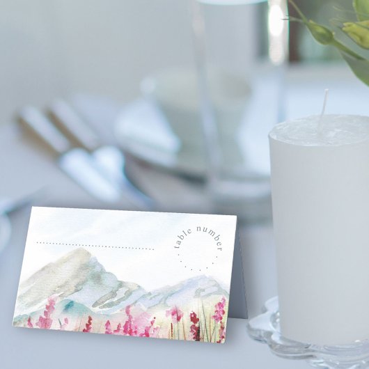 Carte De Placement Mariage d'aquarelle Mountain Meadow