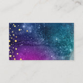 Carte De Placement Mariage d'aquarelle Peacock bleu or moderne (Dos)