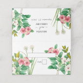 Carte De Placement Mariage d'aquarelle périphérique fleur sauvage (Extérieur déplié)