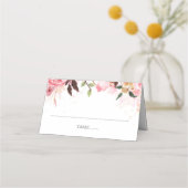 Carte De Placement Mariage d'aquarelle rose (Devant)