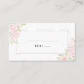 Carte De Placement Mariage d'aquarelle rose pâle (Devant)