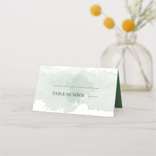 Carte De Placement mariage d'aquarelle verte Abstrait