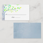 Carte De Placement Mariage d'arbre de bouleau de printemps aquarelle (Devant / Derrière)