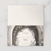 Carte De Placement Mariage d'arche botanique romantique (Extérieur déplié)