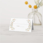 Carte De Placement Mariage d'automne de la fleur sauvage de prairie o (Devant)