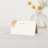 Carte De Placement Mariage d'automne simple à branches orange (Devant)