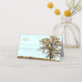 Carte De Placement Mariage d'automne sous un chêne rustique (Devant)