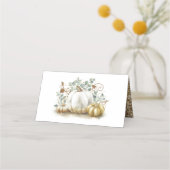 Carte De Placement Mariage de automne Citrouille Parties scintillant (Dos)