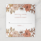 Carte De Placement Mariage de automne de disposition de fleurs en ter (Extérieur déplié)