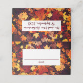 Carte De Placement Mariage de automne Feuilles d'automne (Extérieur déplié)