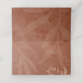 Carte De Placement Mariage de automne moderne Feuilles d'or en terre (Intérieur déplié)