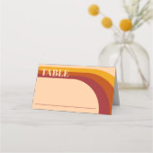 Carte De Placement Mariage de bande Arche courbe rétro (Devant)