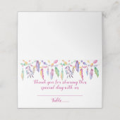 Carte De Placement Mariage de Boho pourpre Piment Indien Amérindien (Extérieur déplié)